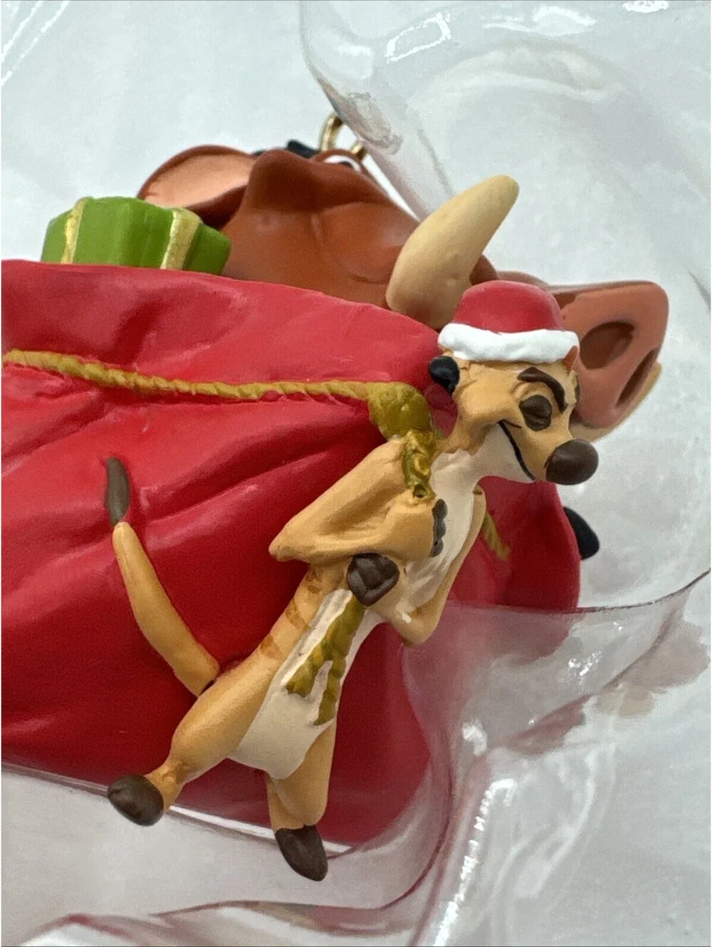 2009 Disney The Lion King Christmas Is in the Bag! Timon and Pumbaa Ornament New